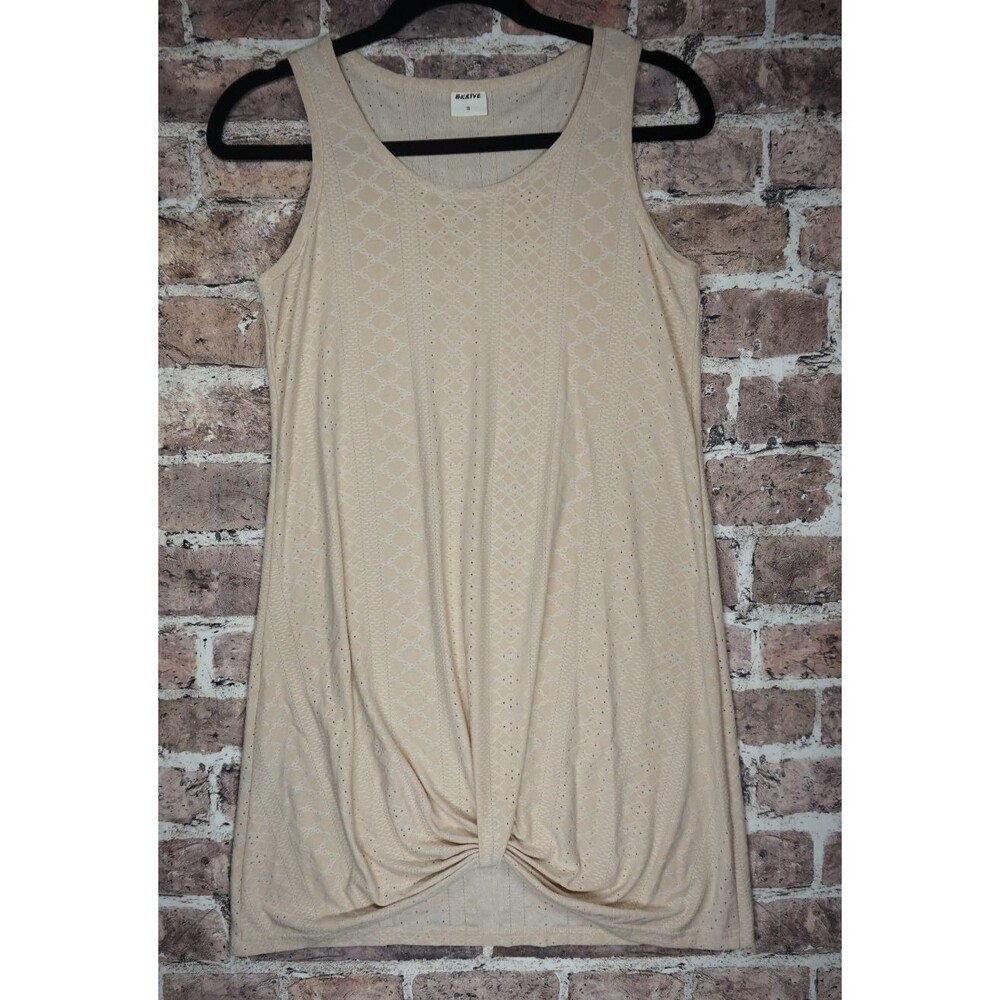 BkRive Boho Dress Womens S Peach Knit Beach Swim Cover Up Summer Sundress Casual